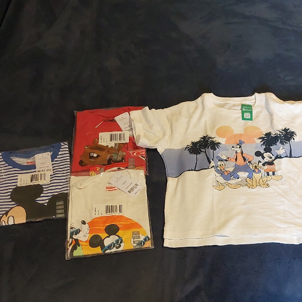 Disney White T-Shirt with Mickey and Friends Graphic